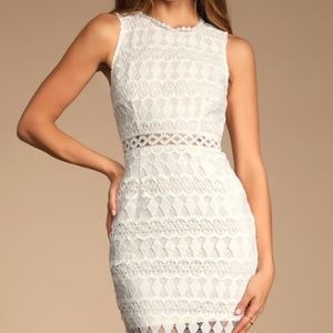 Lulus White Lace Dress Tags Still On- Never Worn